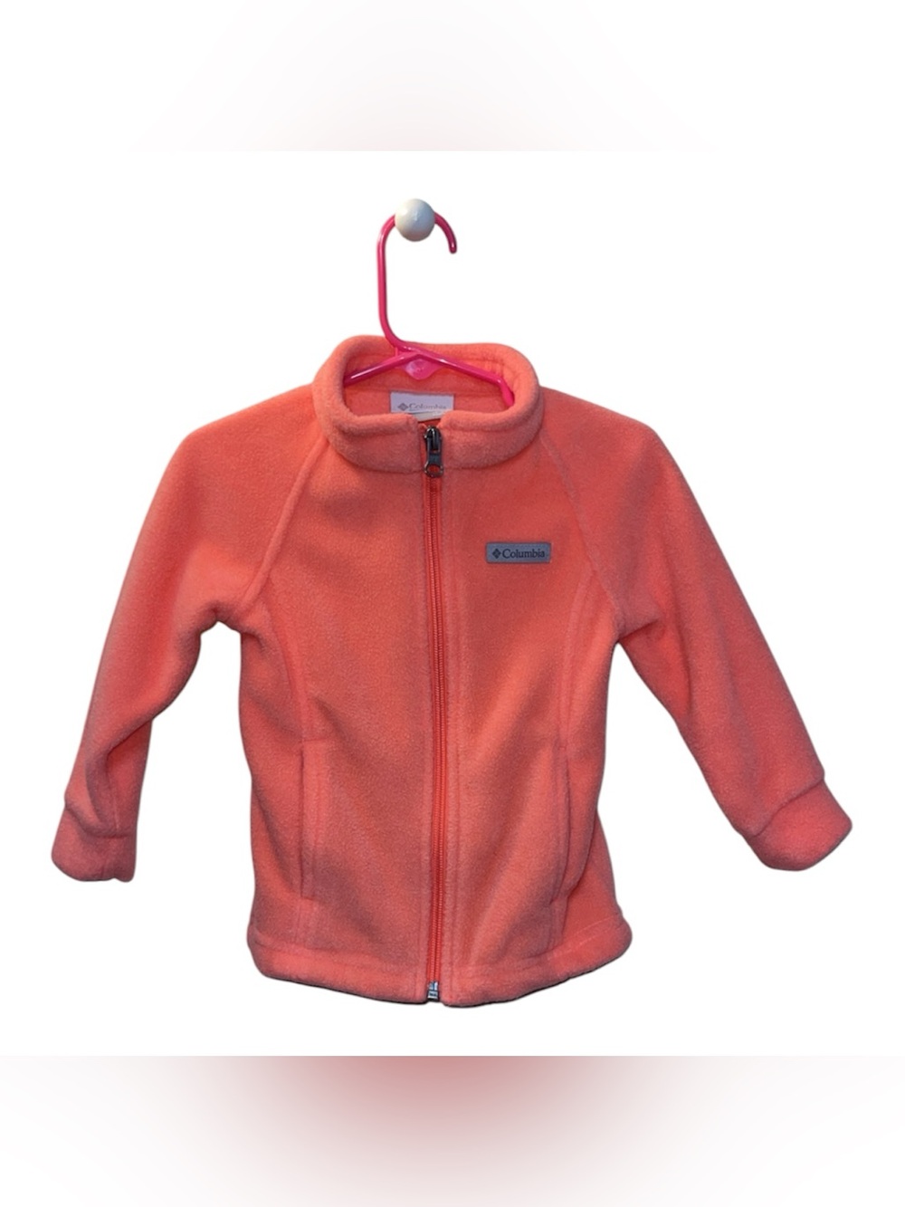 Columbia Coral-Orange Full Zip Fleece Jacket
